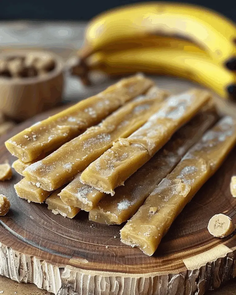 Homemade Banana and Peanut Butter Chew Stick Recipe for Dogs