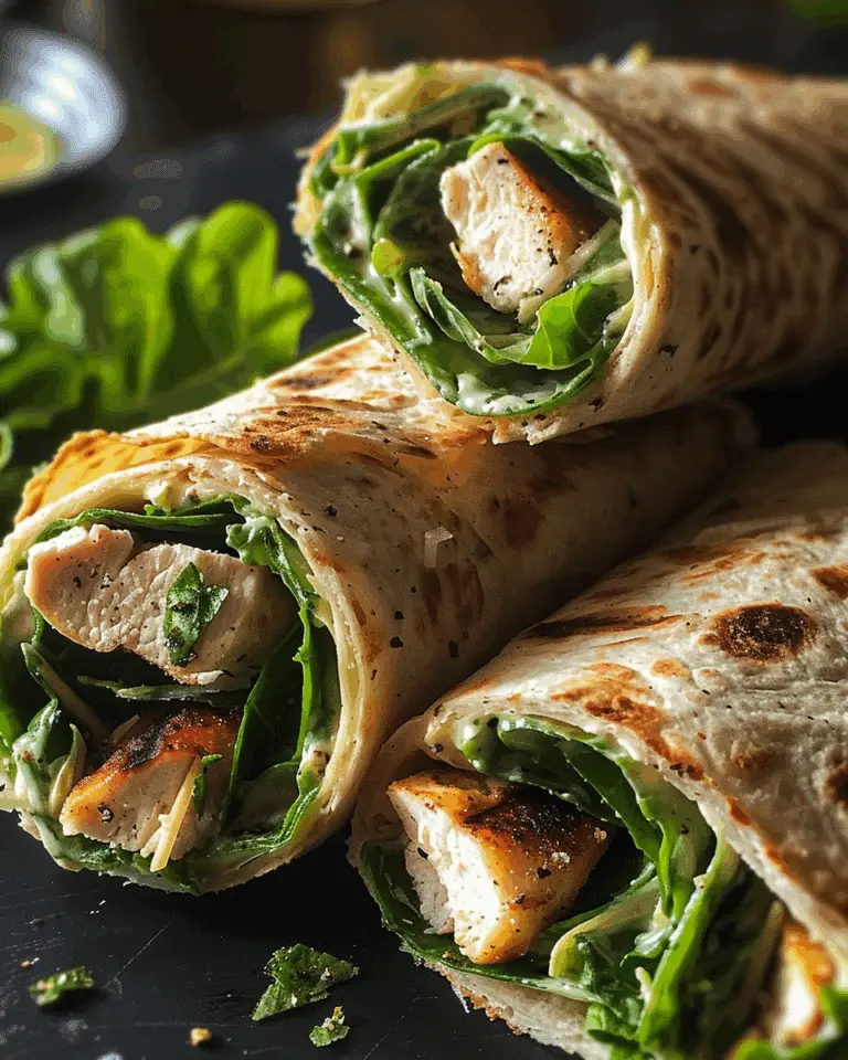 Lemon Basil Chicken Caesar Wraps Recipe