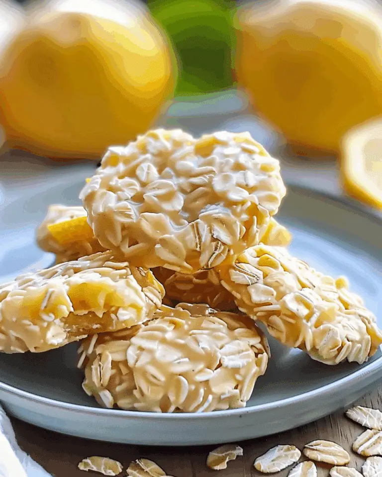 Lemon Oatmeal No-Bake Cookies