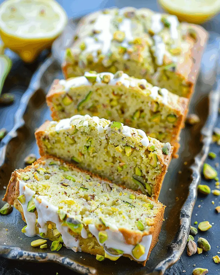 Lemon Pistachio Zucchini Bread