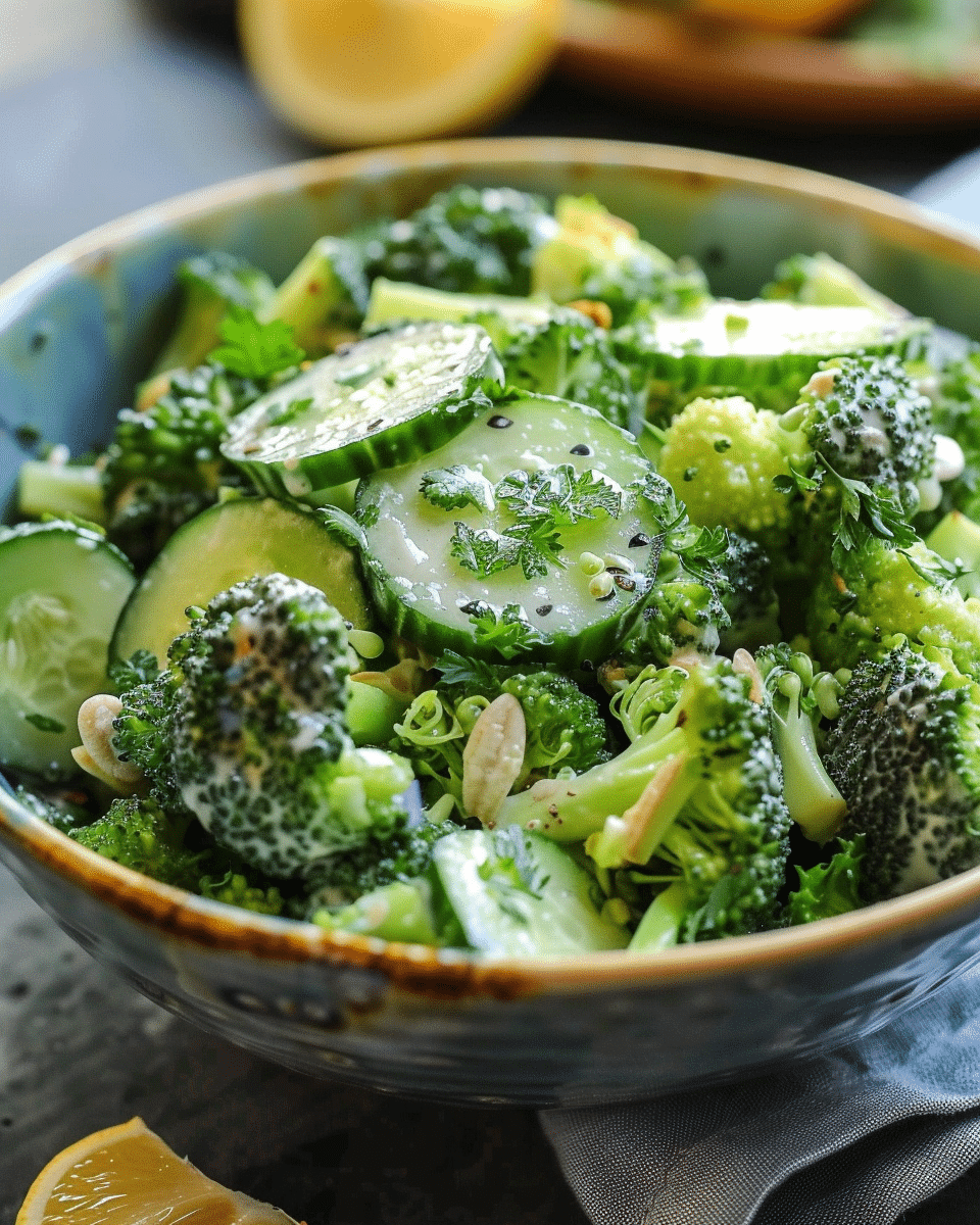 Low Carb Broccoli Cucumber Salad