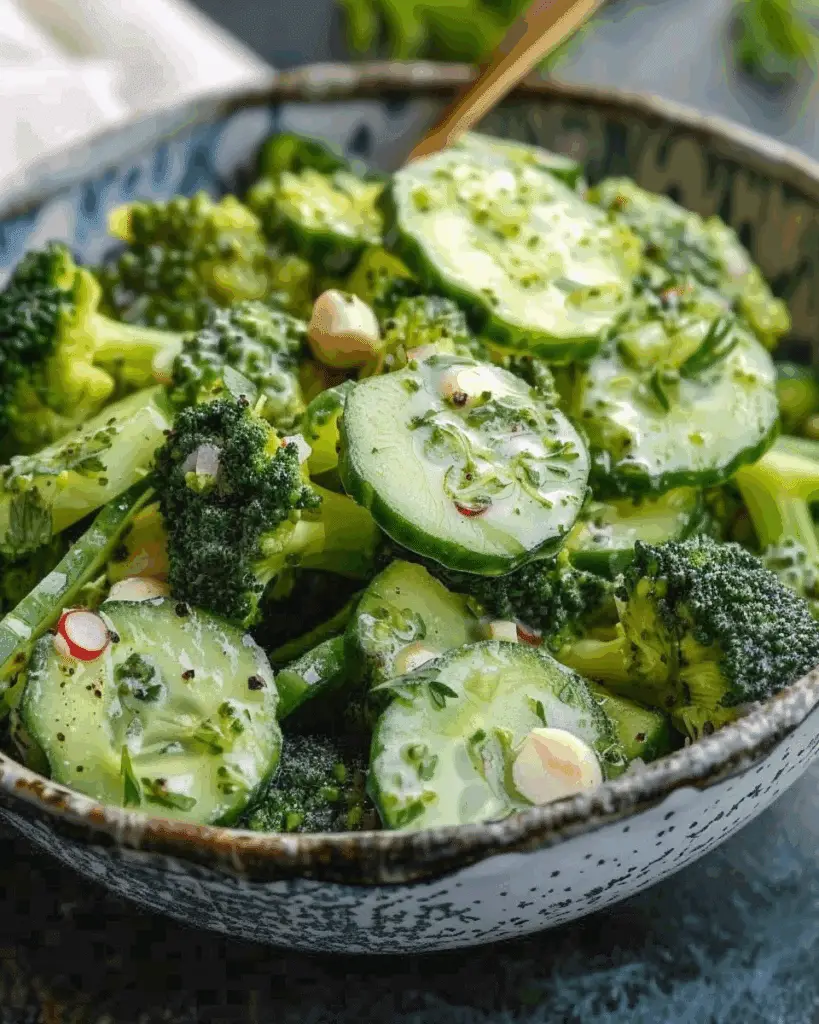 Low Carb Broccoli Cucumber Salad