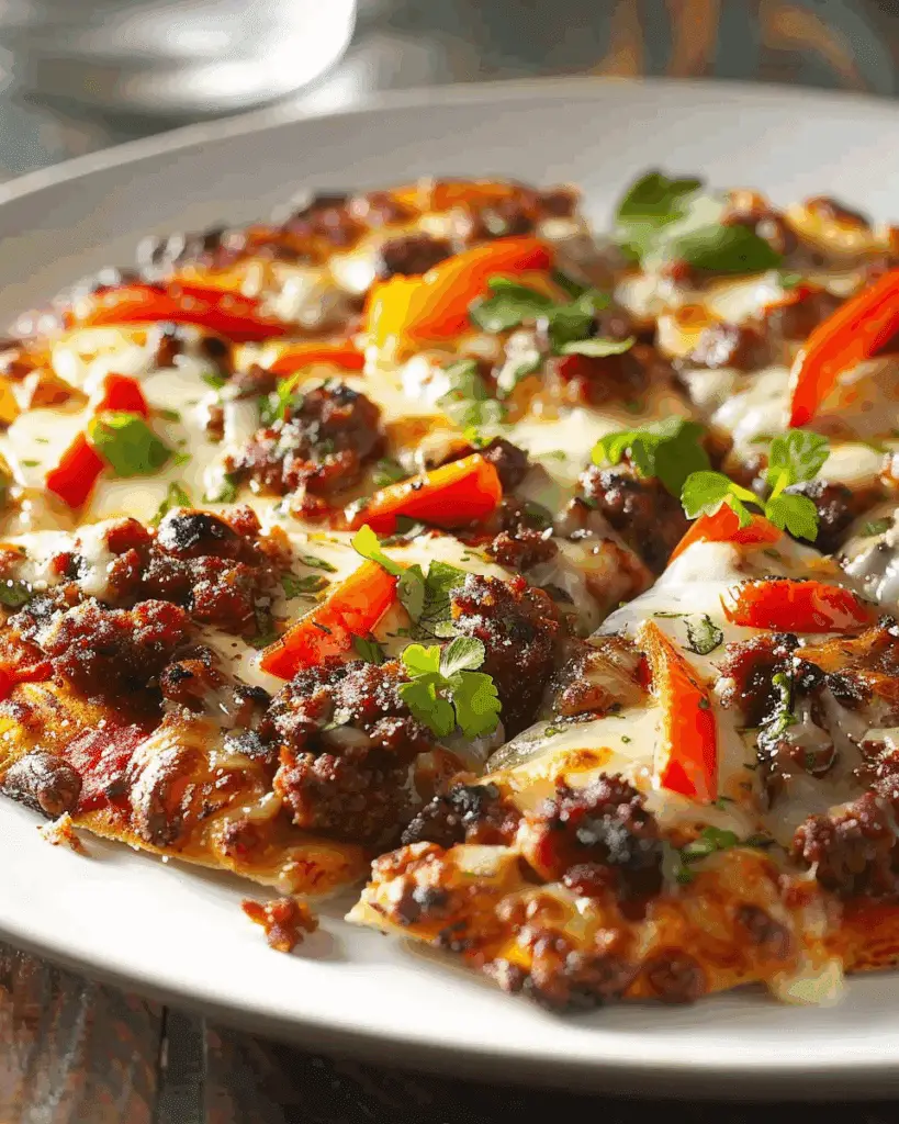 Meat Crust Pizza (Keto Meatza)