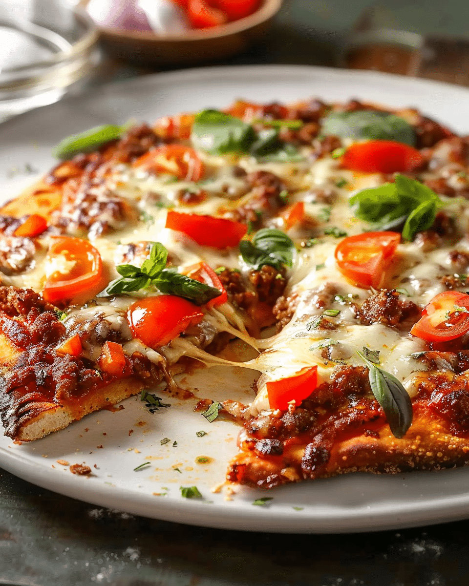 Meat Crust Pizza (Keto Meatza)