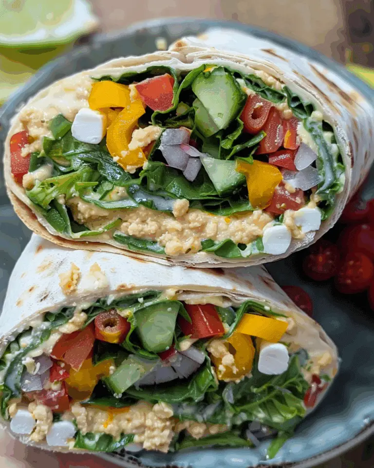 Mediterranean Hummus Veggie Wraps
