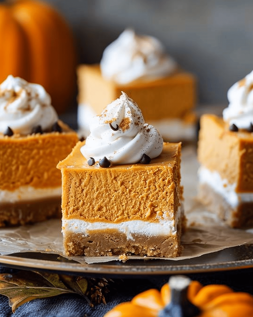 Pumpkin Cheesecake Bars