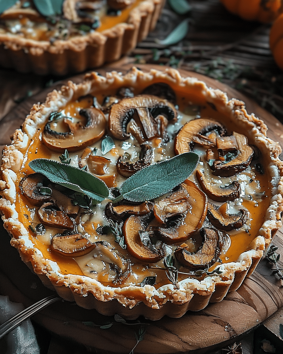 Pumpkin Sage & Mushroom Tart