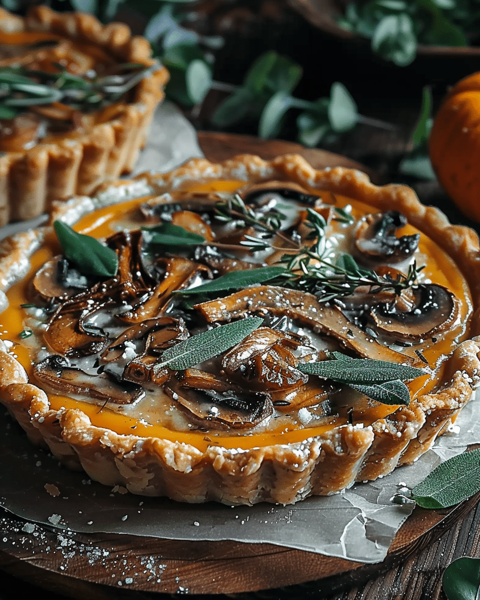 Pumpkin Sage & Mushroom Tart