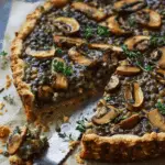 Savory Mushroom, Lentil, and Walnut Tart Recipe
