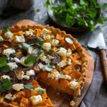 Sweet Potato, Feta & Caramelised Onion Tart