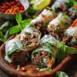 Thai Basil Beef Rolls