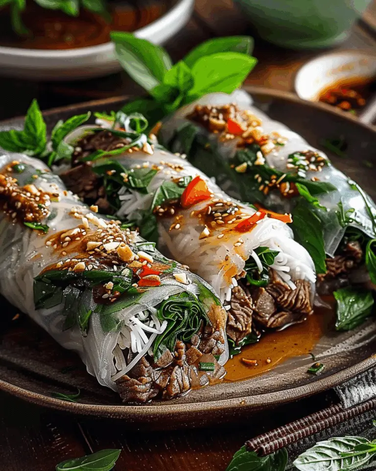 Thai Basil Beef Rolls