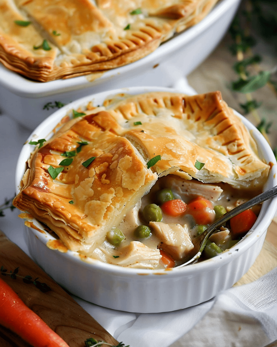 Turkey Pot Pie with Puff Pastry