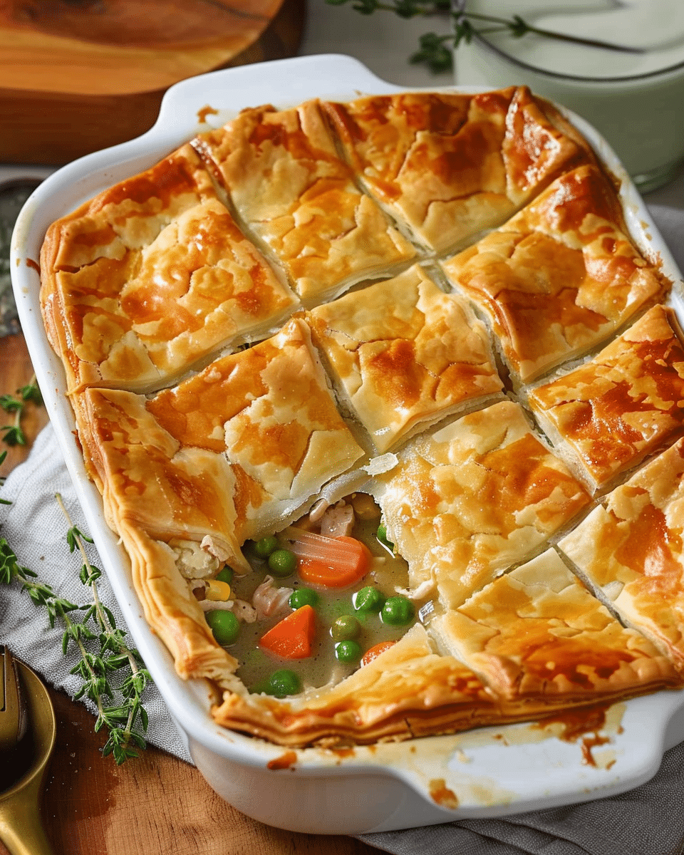 Turkey Pot Pie with Puff Pastry