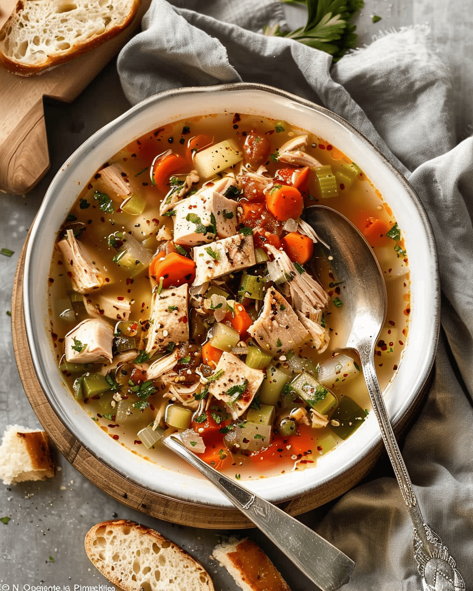 Leftover Turkey Vegetable Soup