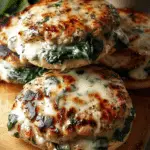 White Cheddar Spinach Chicken Burgers