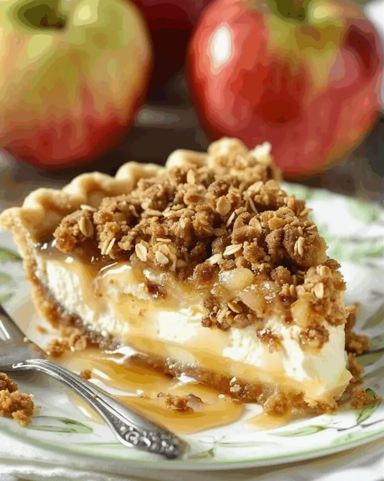 Apple Crisp Cheesecake Pie