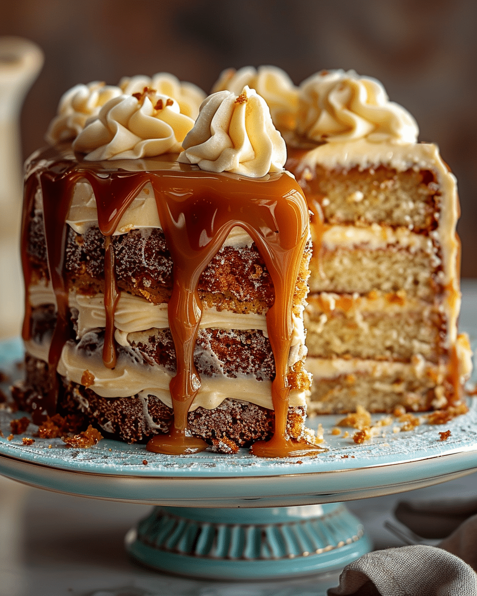 Butterscotch Cake with Caramel Frosting