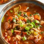 Chicken and Sausage Jambalaya Soup