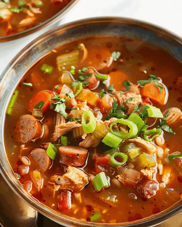 Chicken and Sausage Jambalaya Soup