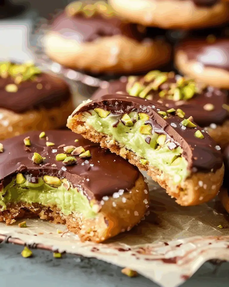 Chocolate Dipped Pistachio Cookies Recipe