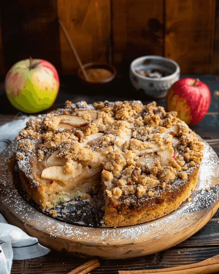 Cinnamon Apple Crumble Cake