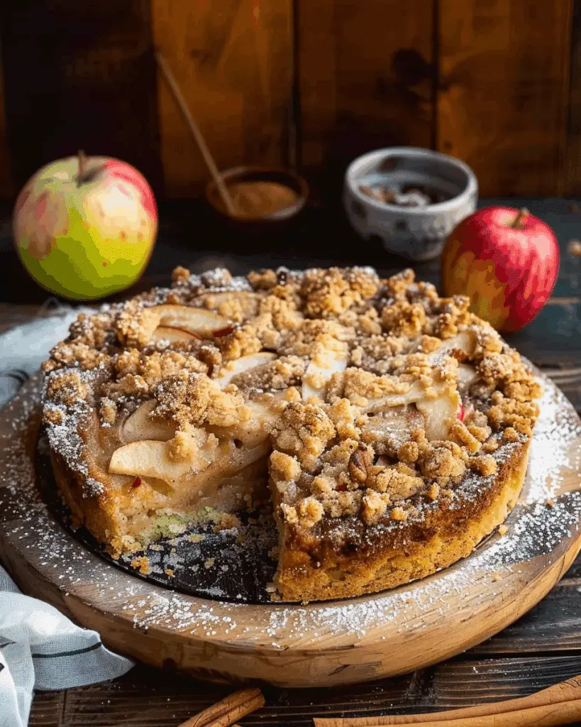 Cinnamon Apple Crumble Cake
