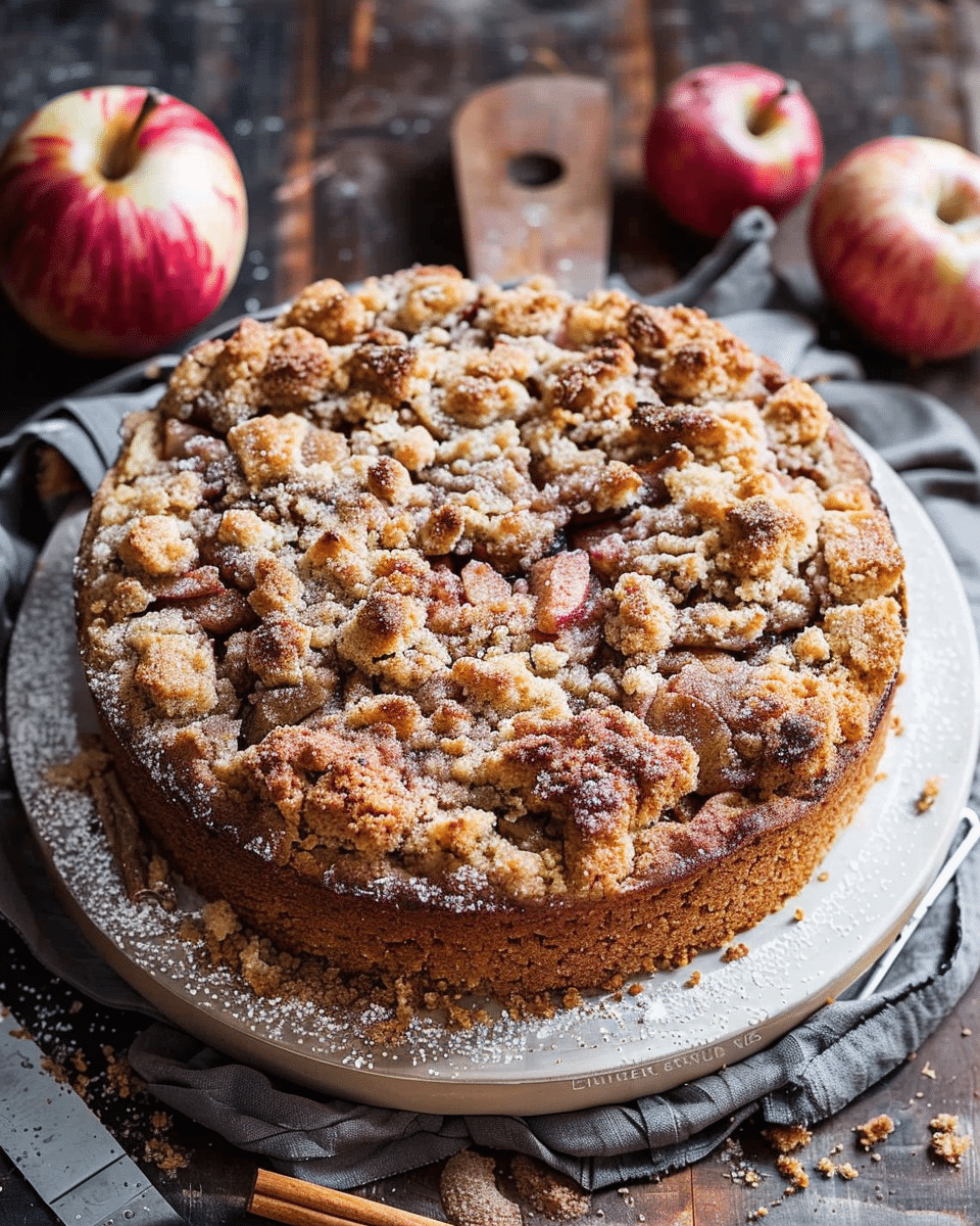 Cinnamon Apple Crumble Cake