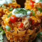 Crispy Chicken Fajita Pasta Cups