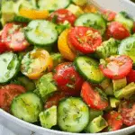 Cucumber Tomato Avocado Salad