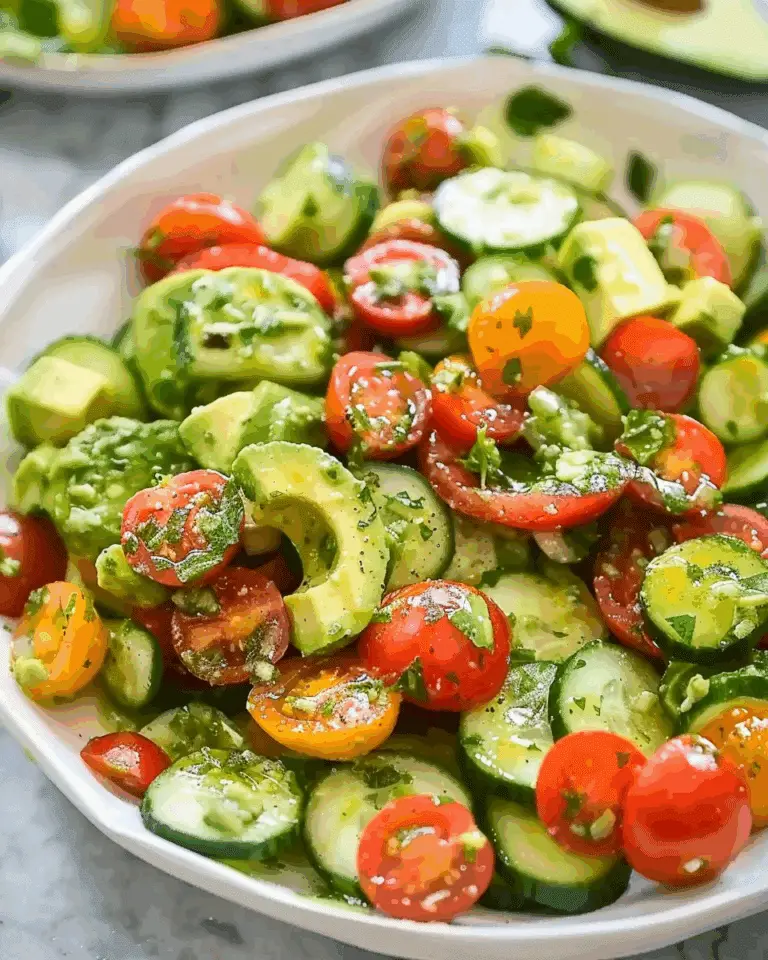Cucumber Tomato Avocado Salad