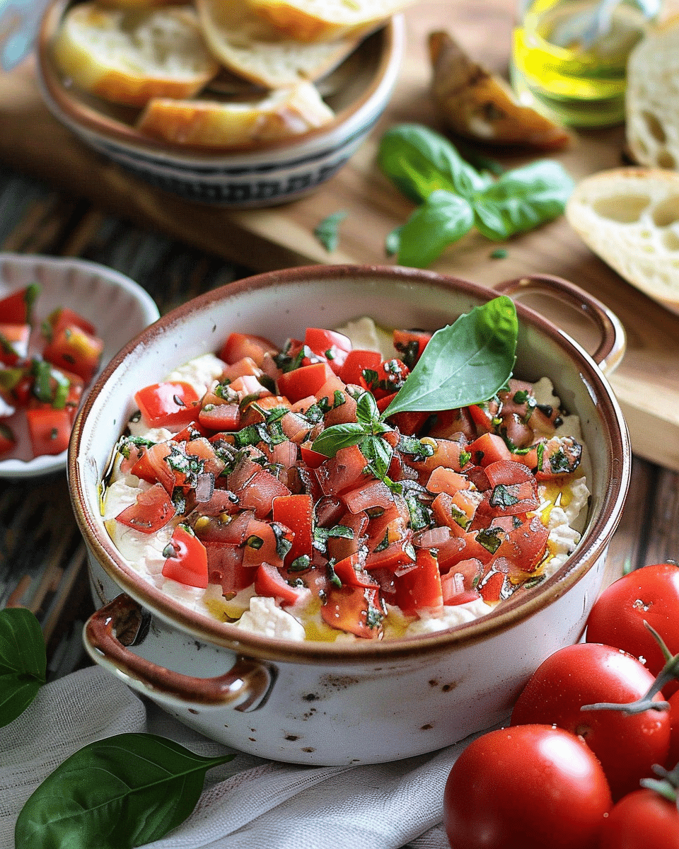 Easy Boursin Bruschetta Dip