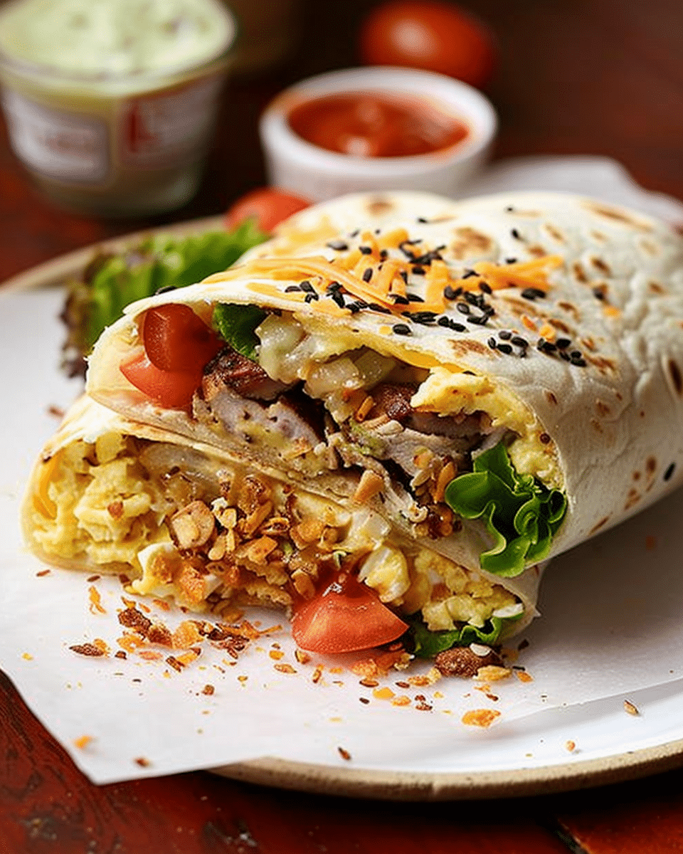 Everything Bagel Breakfast Burrito
