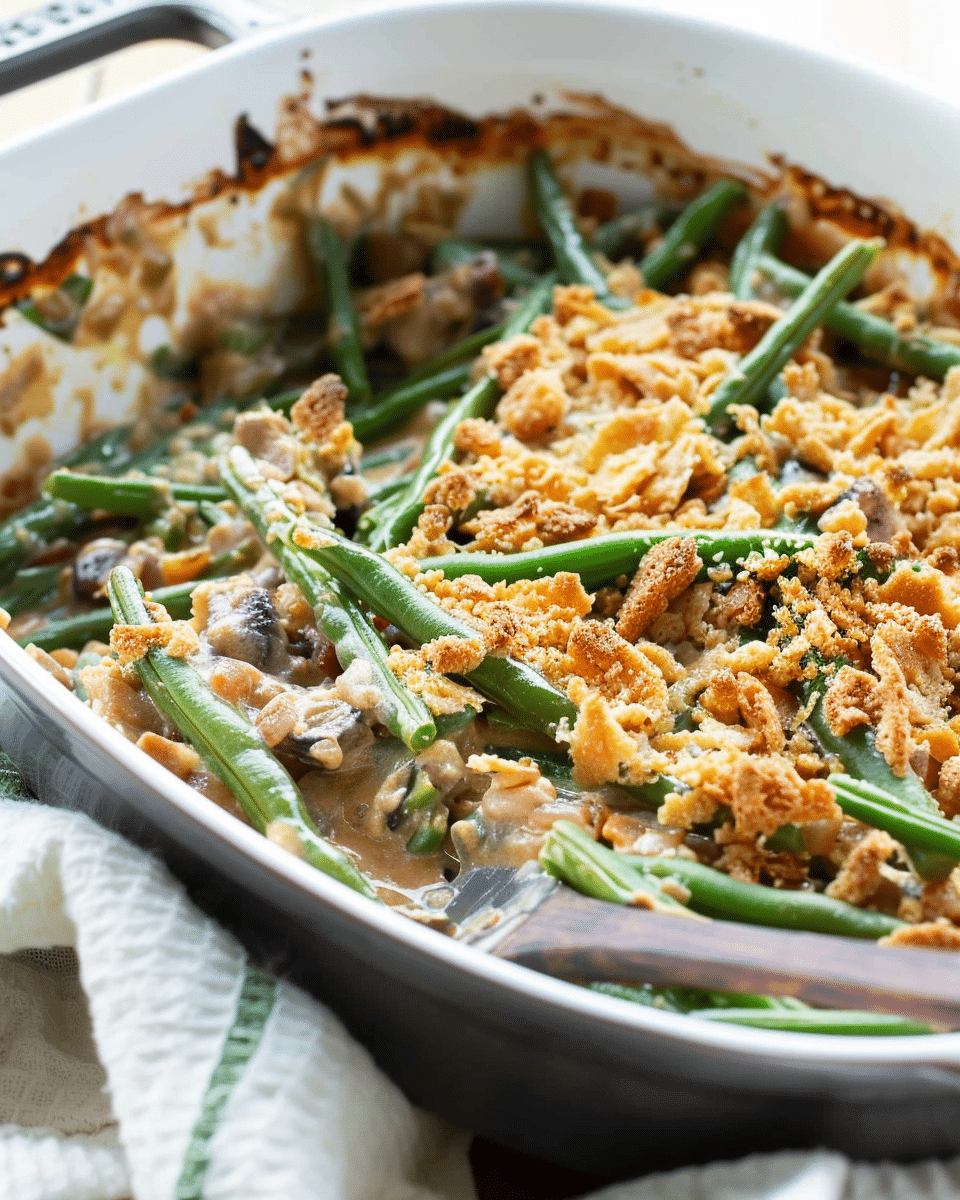 Gluten Free Vegan Green Bean Casserole