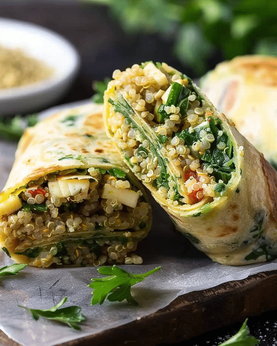 Herbed Quinoa Breakfast Wraps