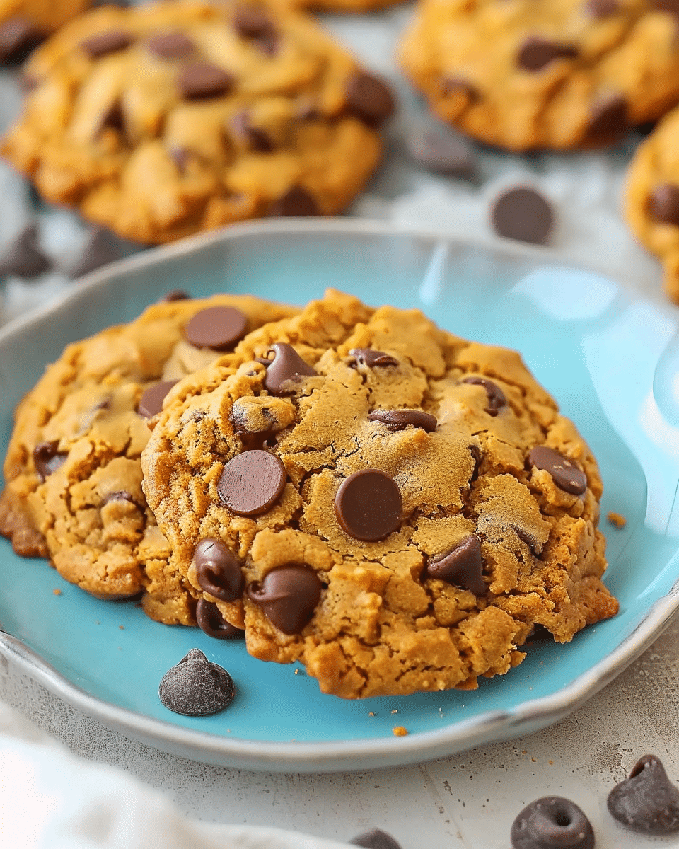High Protein Kodiak Cake Pumpkin Chocolate Chip Cookies