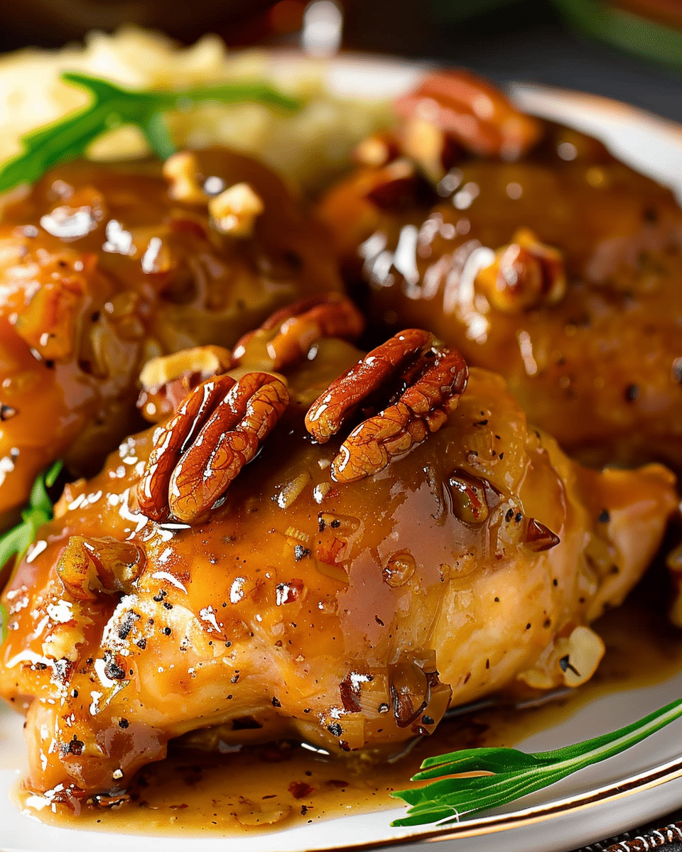 Maple Bourbon Pecan Chicken