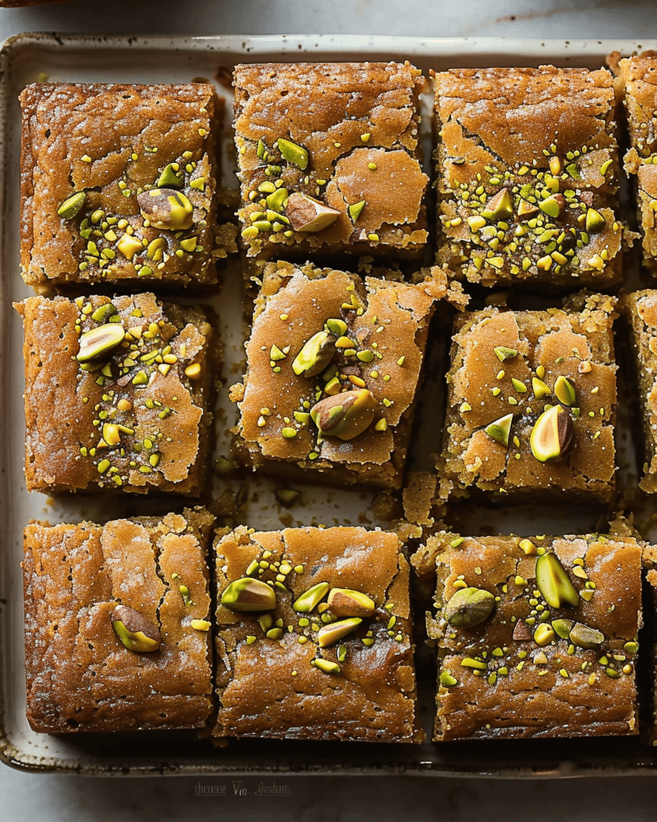 Pistachio Butter Blondies