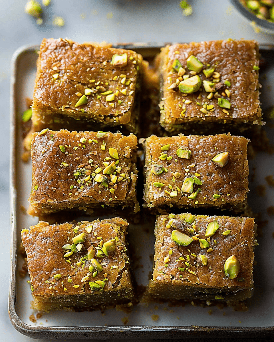 Pistachio Butter Blondies