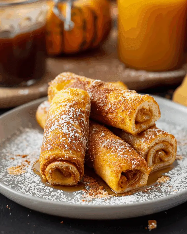 Pumpkin French Toast Roll-Ups