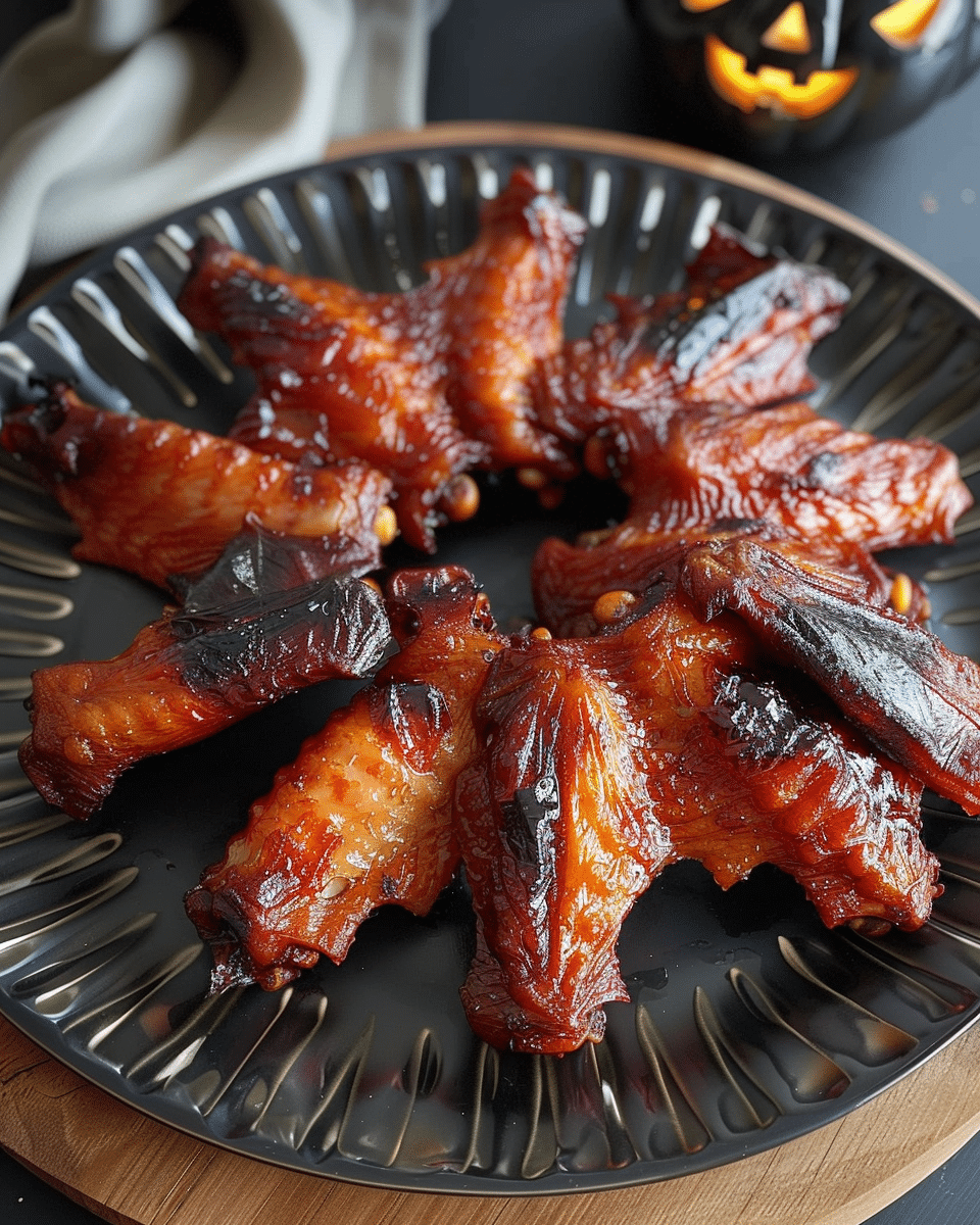 Spooky Bat Wing Chicken