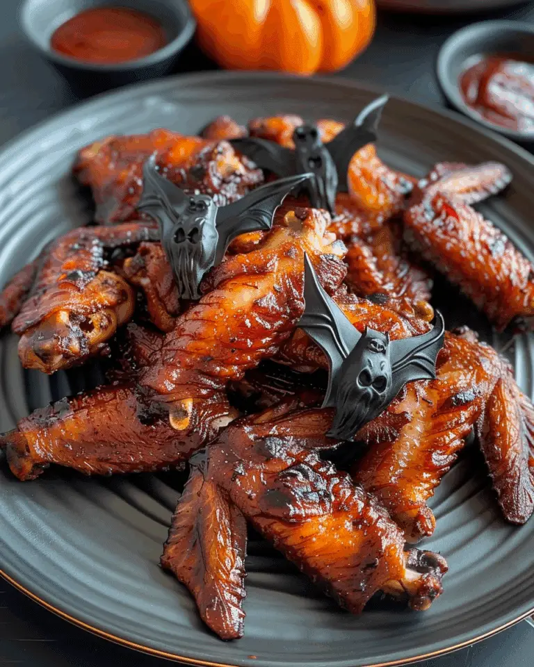 Spooky Bat Wing Chicken