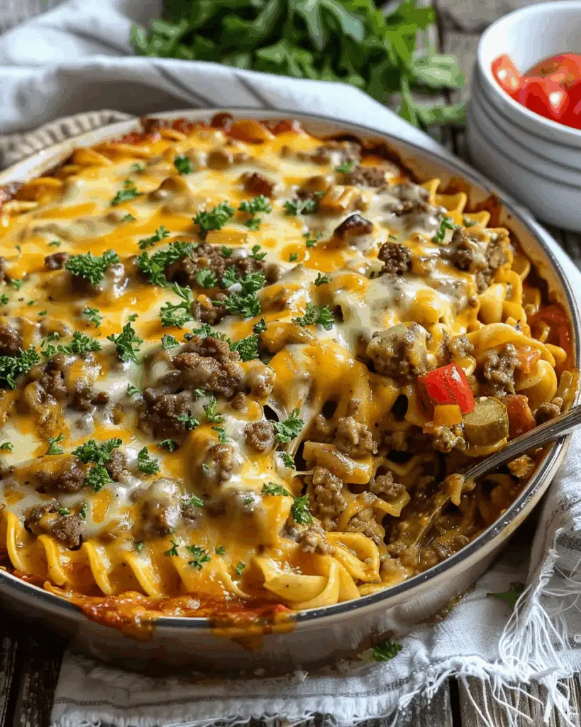 Tasty Cheeseburger Casserole Recipe