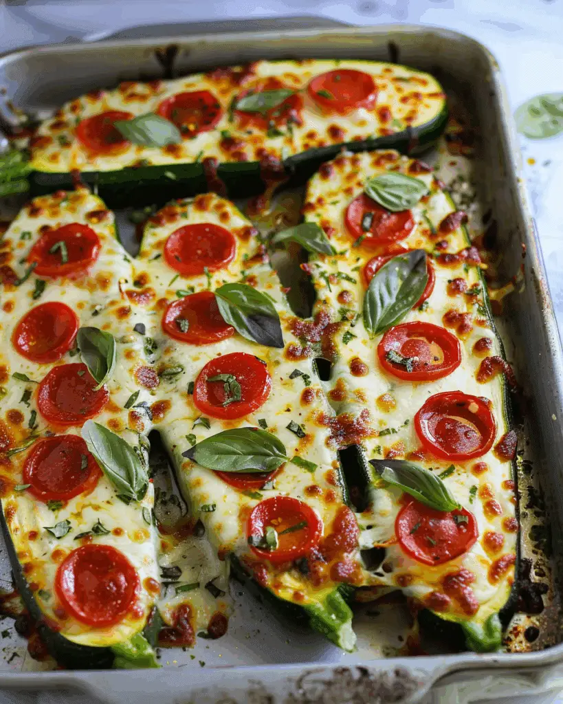 Zucchini Pizza Boats