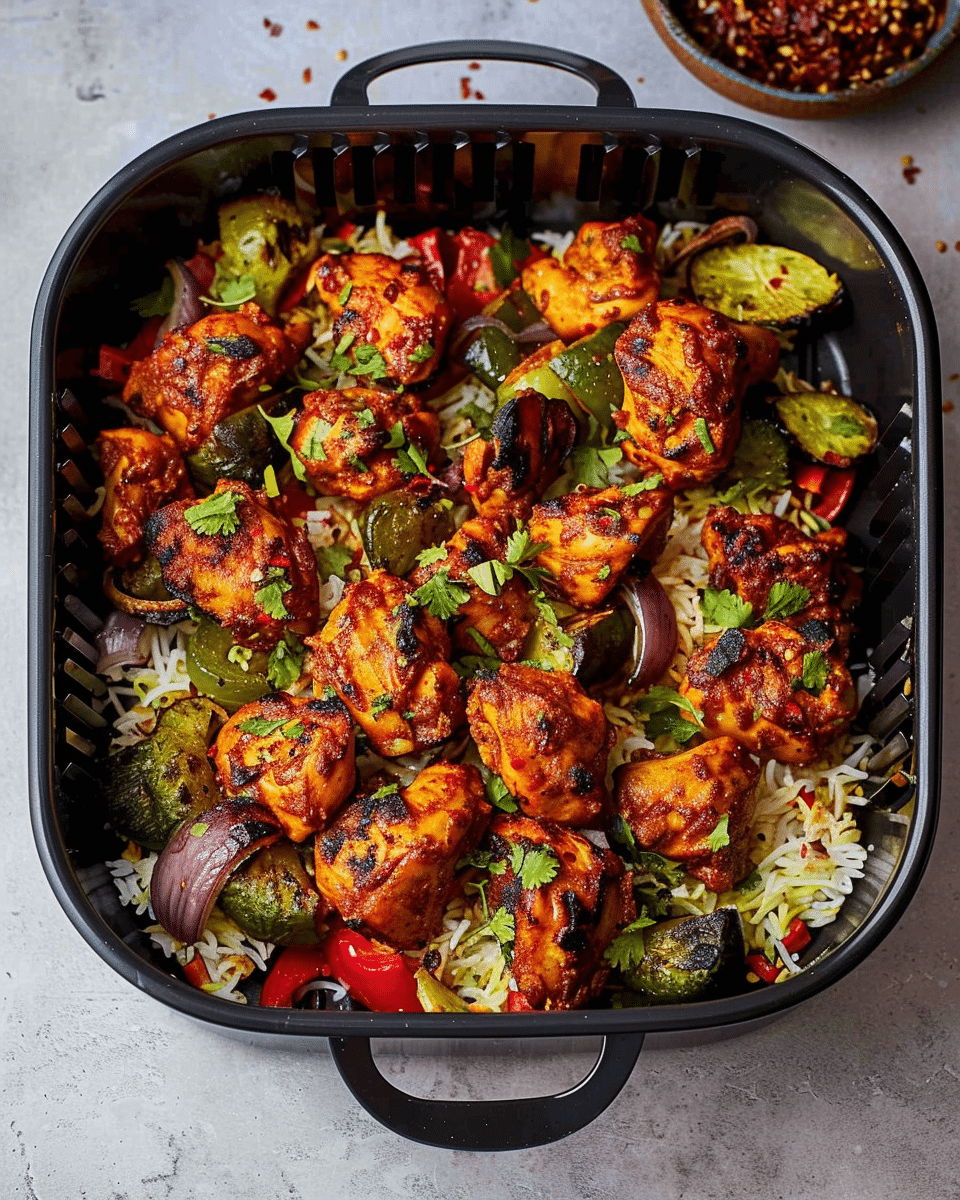 Air Fryer Chicken Tikka Traybake