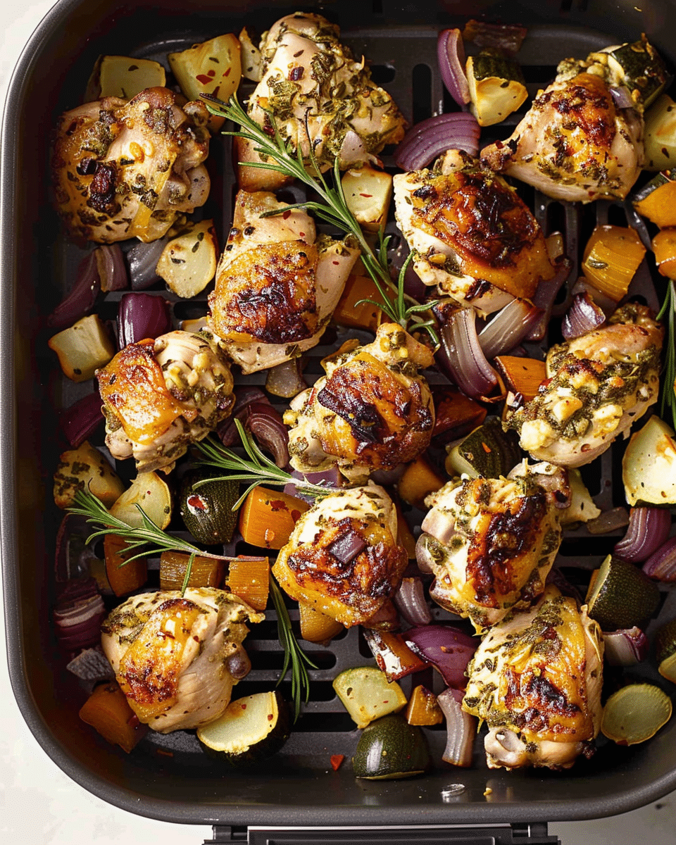 Air Fryer Greek Chicken Traybake