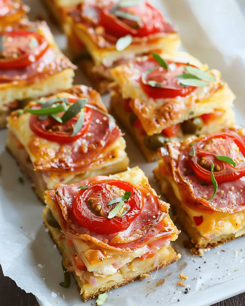 Antipasto Appetizer Squares