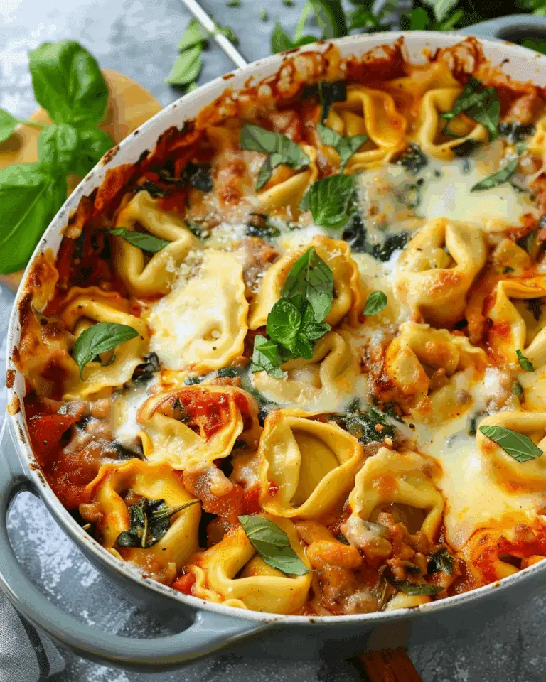 Spinach and Ricotta Baked Tortellini Lasagne {10 Minute Meal}