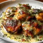 Bobby Flay Chicken Thighs with Creamy Garlic Sauce