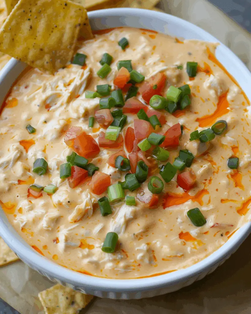 Buffalo Chicken Queso Dip Recipe